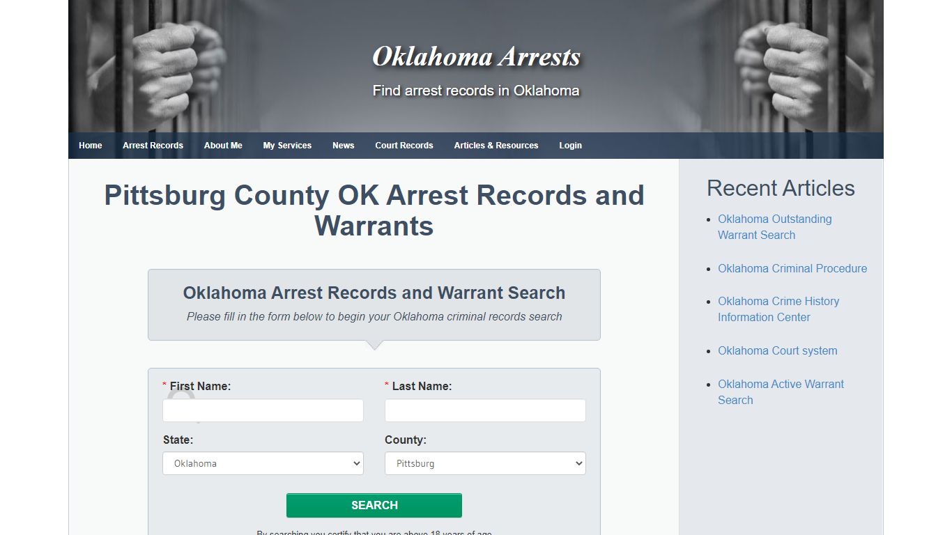 Pittsburg County OK Arrest Records and ... - Oklahoma Arrests