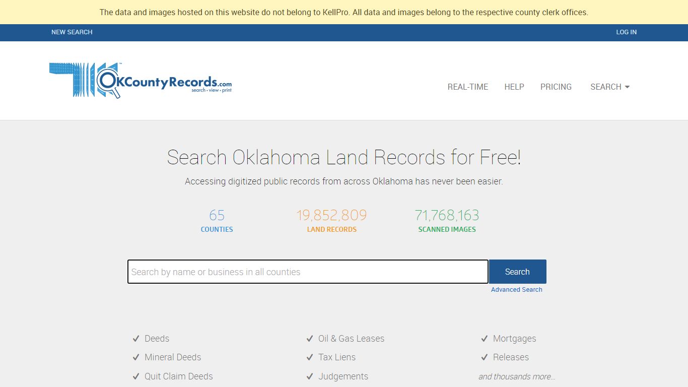 Search results in Pittsburg County - okcountyrecords.com